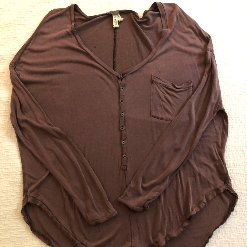 Free People Henley swing top